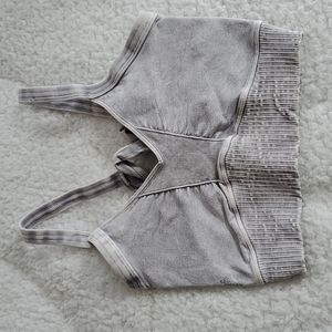 Free People Scoop Neck Good Karma Bra Vintage Ice Grey